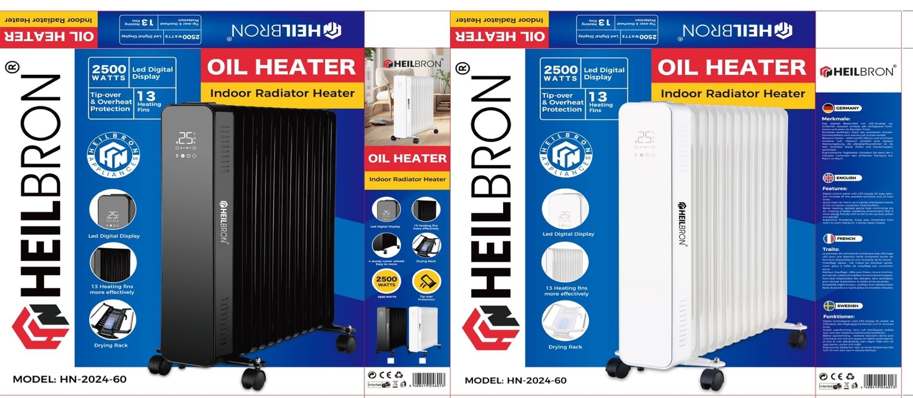 شوفاژ برقی 13 پر روغنی هیلبرون مدل HN-2024-60